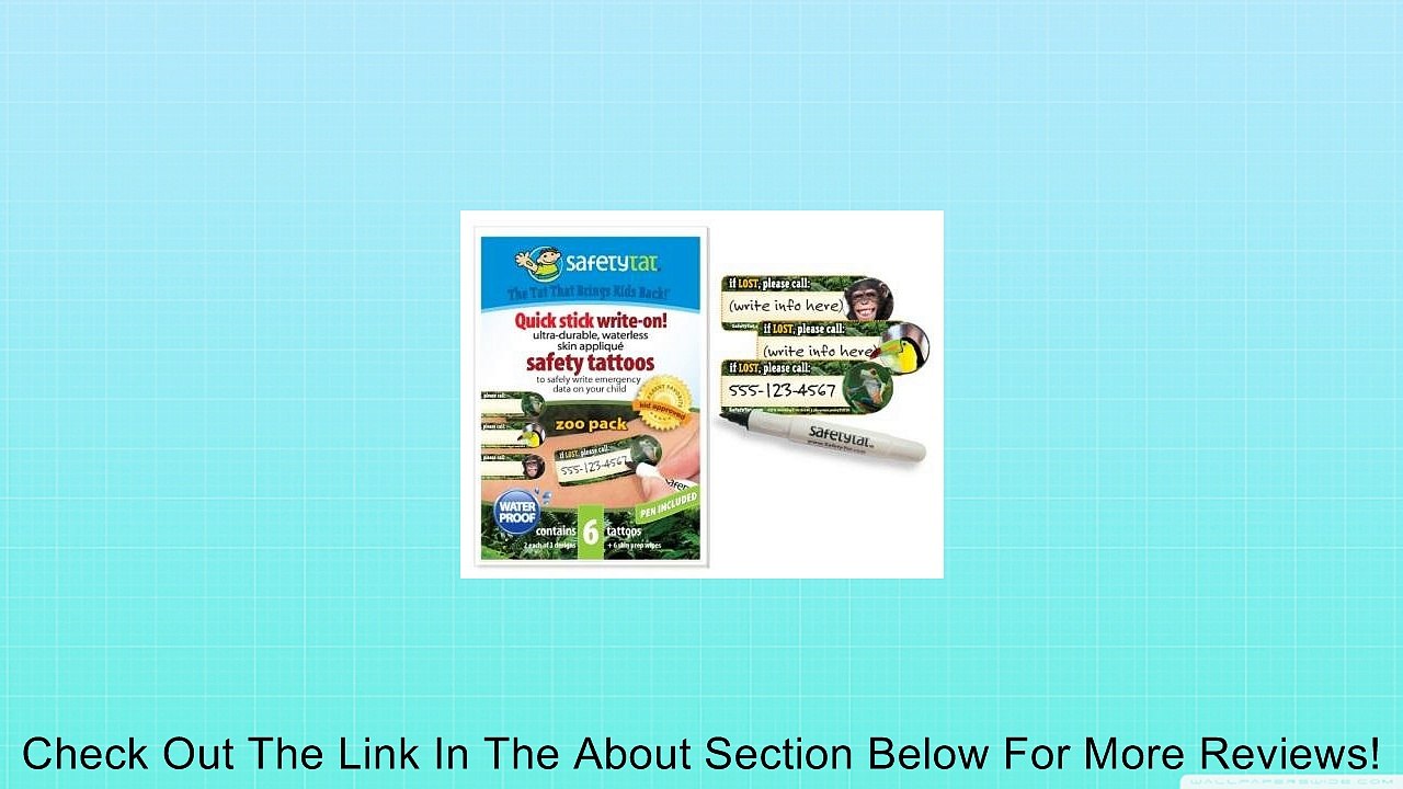 Quick Stick Write-on! Child ID Tattoos (Zoo) Review