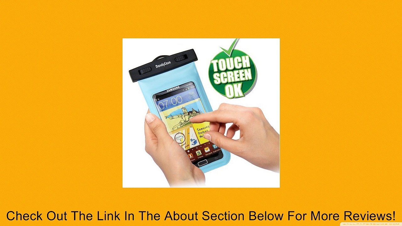 DandyCase Blue Waterproof Case for Apple iPhone 5, Galaxy S4, HTC One, iPod Touch 5 - Also fits other Large Smartphones up to 5.3" Including Galaxy S3, HTC One X/X+, Droid RAZR/MAXX, Nexus 4, EVO 4G LTE, Droid Incredible, LG Optimus G, Nokia Lumia, Droid