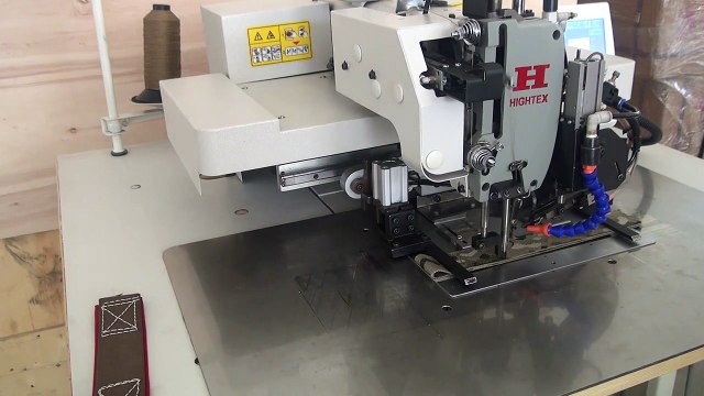 Heavy duty automatic pattern tacker for military belts and pistol belts