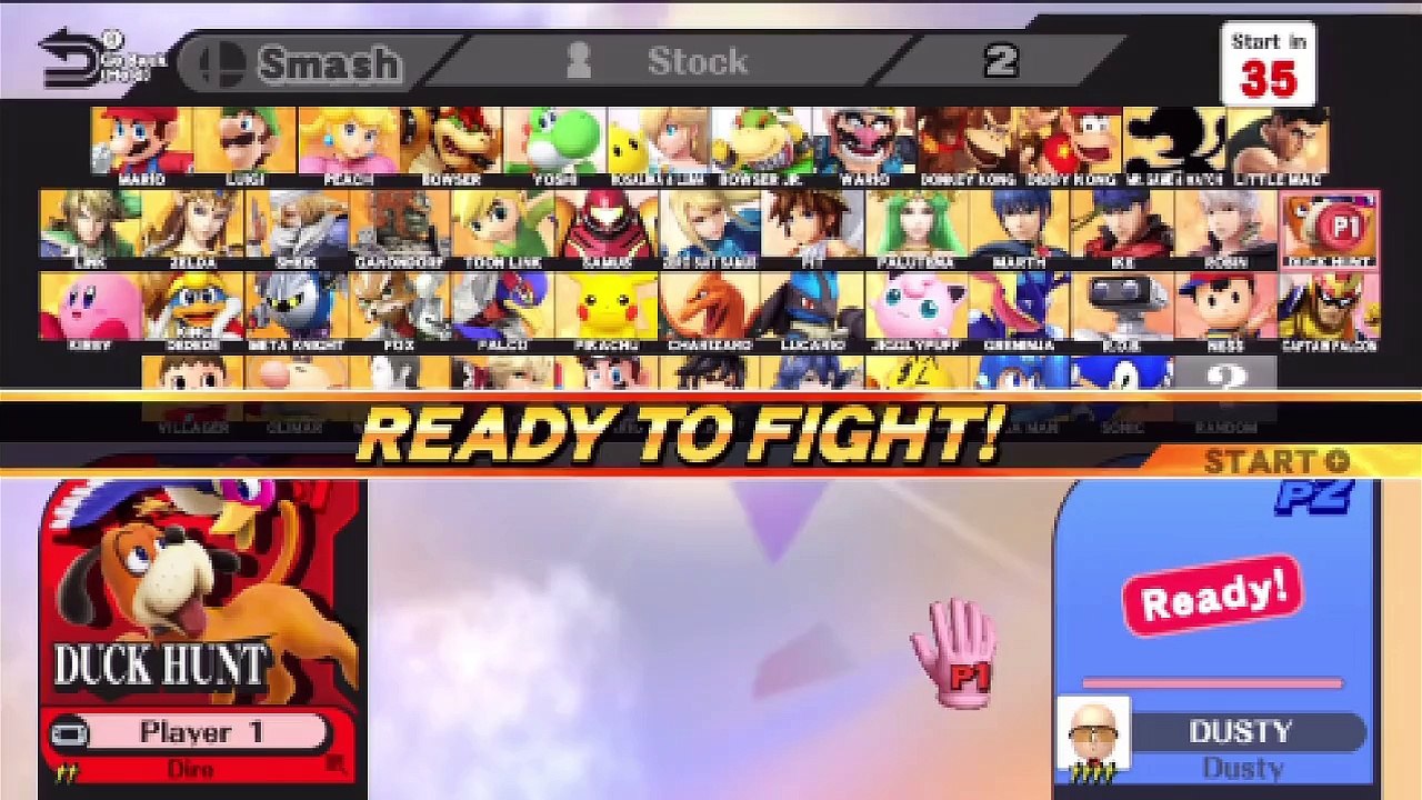 Super Smash Bros. For Wii U Ranked Online Wi-Fi Battle / Match / Fight - Playing As Duck Hunt