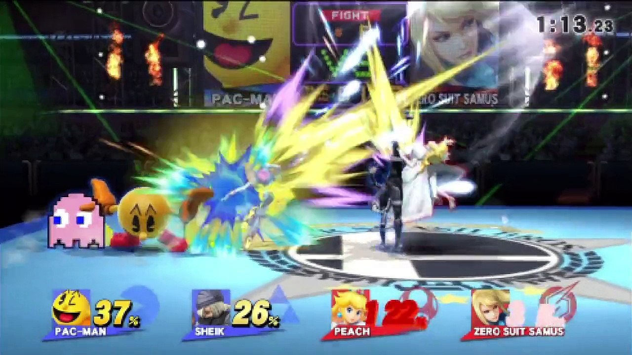 Super Smash Bros. For Wii U Ranked Online Wi-Fi Team Battle / Match / Fight - Playing As Pac-Man