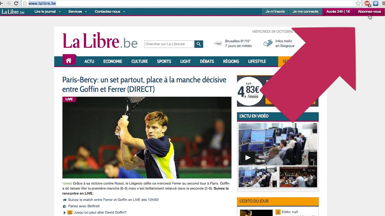 Comment s'abonner à La Libre?