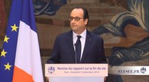 Déclaration lors de la remise du rapport sur la fin de vie