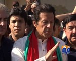 Imran Khan speaks outside Karachi Airport-12 Dec 2014