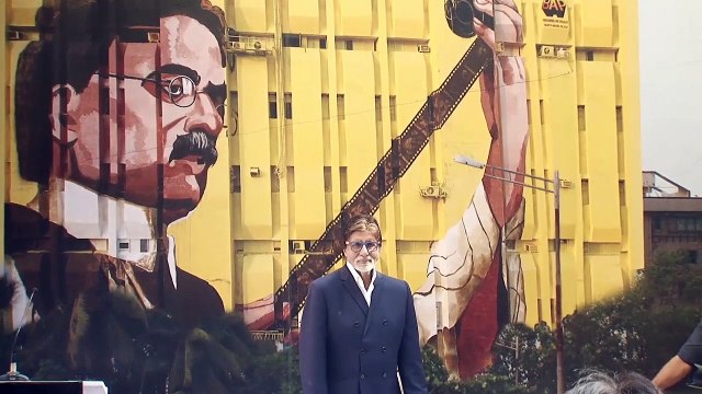 Big B inaugurates Dadasaheb Phalkes Mural in Mumbai