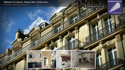 Maison F4 à louer, Violes (84), 625€/mois