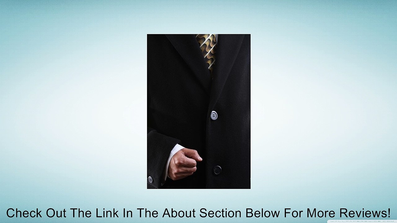 Men's Single Breasted Black Wool Cashmere Full Length Topcoat Review