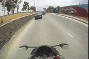 Mexican cops cut me off at 100mph  GSXR 1000 GoPro Hero