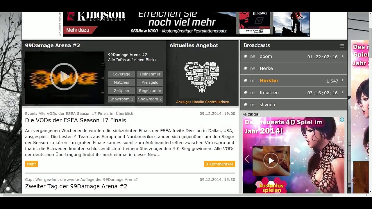 99Damage Arena #2 - PENTA Sports vs. mousesports (de_cache) Map 1