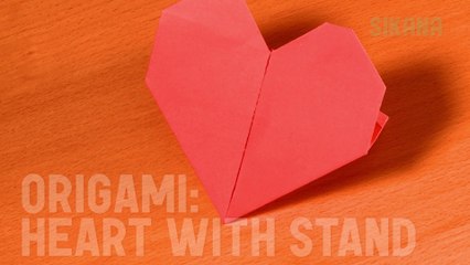 Origami: How to Make a Heart with a Stand
