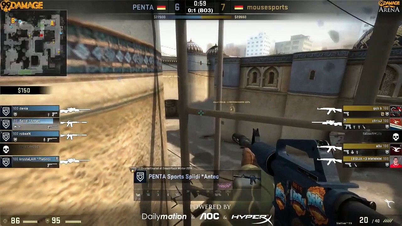 99damage arena #2 - penta sports vs. mousesports (de_dust2) map 2