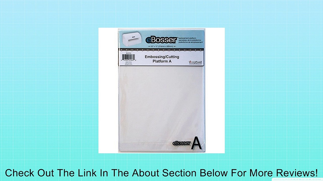 Craftwell USA Embossing/Cutting Platform Review