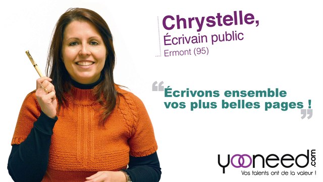 écrivain public à Montreuil (93100_Seine saint Denis) avec Chrystelle - Yooneed