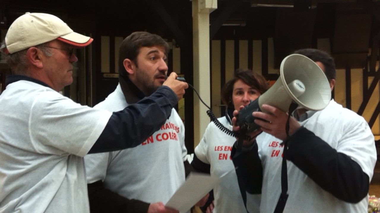 Manif des entraîneurs de chevaux