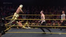 The Lucha Dragons fighting The Vaudevillains - amazing Wresting moment!