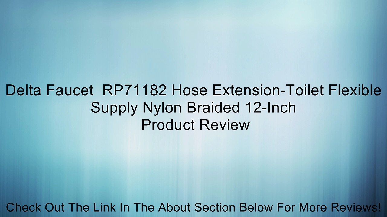Delta Faucet  RP71182 Hose Extension-Toilet Flexible Supply Nylon Braided 12-Inch Review