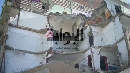 انهيار عقار في منطقة "السبع بنات" بالمحلة الكبرى