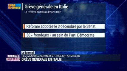 Italie : Grève générale contre la réforme du marché du travail