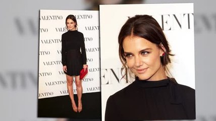 Katie Holmes luce un LBD para la fiesta de Valentino