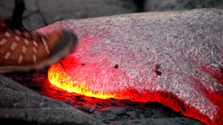 Stepping on Hawaiian Lava + Multiple HD lava views + Color Composites