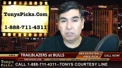 Chicago Bulls vs. Portland Trailblazers Free Pick Prediction NBA Pro Basketball Odds Preview 12-12-2014