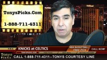 Boston Celtics vs. New York Knicks Free Pick Prediction NBA Pro Basketball Odds Preview 12-12-2014