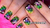 RAINBOW WATER MARBLE NAILS DESIGN  How to Nail Art Tutorial for Beginner Easy Simple 水染彩繪美甲