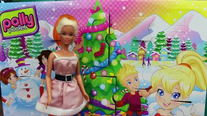 Frozen Elsa Stops Barbie From Opening Advent Calendars Polly Pocket & Shopkins Day 11 Disney Cartoon