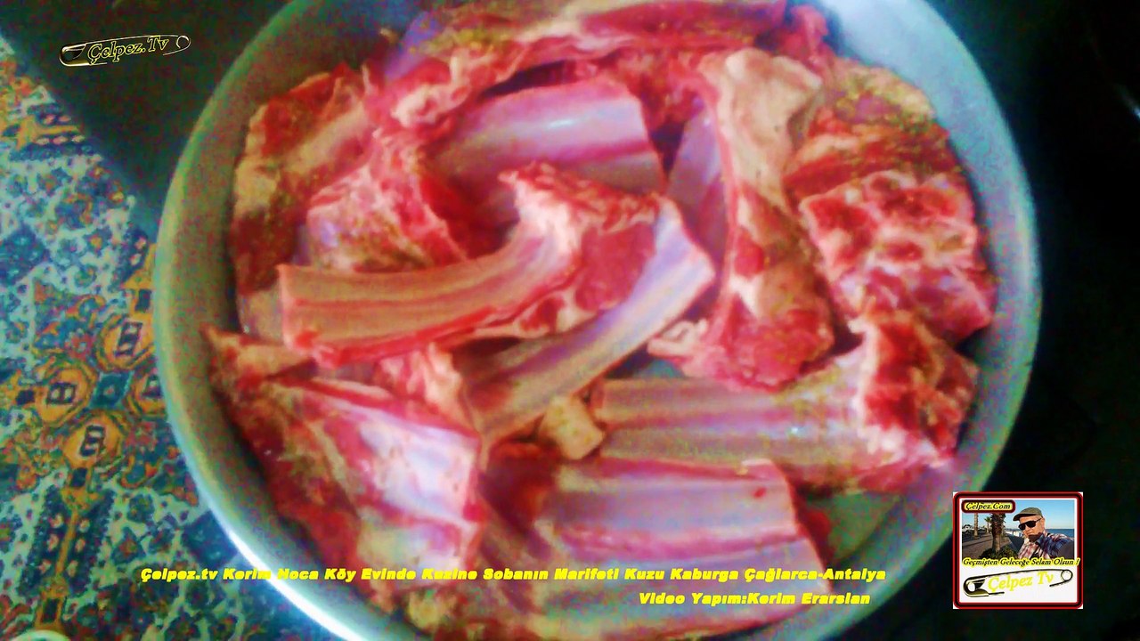 Çelpez.tv Kerim Hoca Köy Evinde Kuzine Sobanın Marifeti Keçi Kaburga Çağlarca-Antalya
