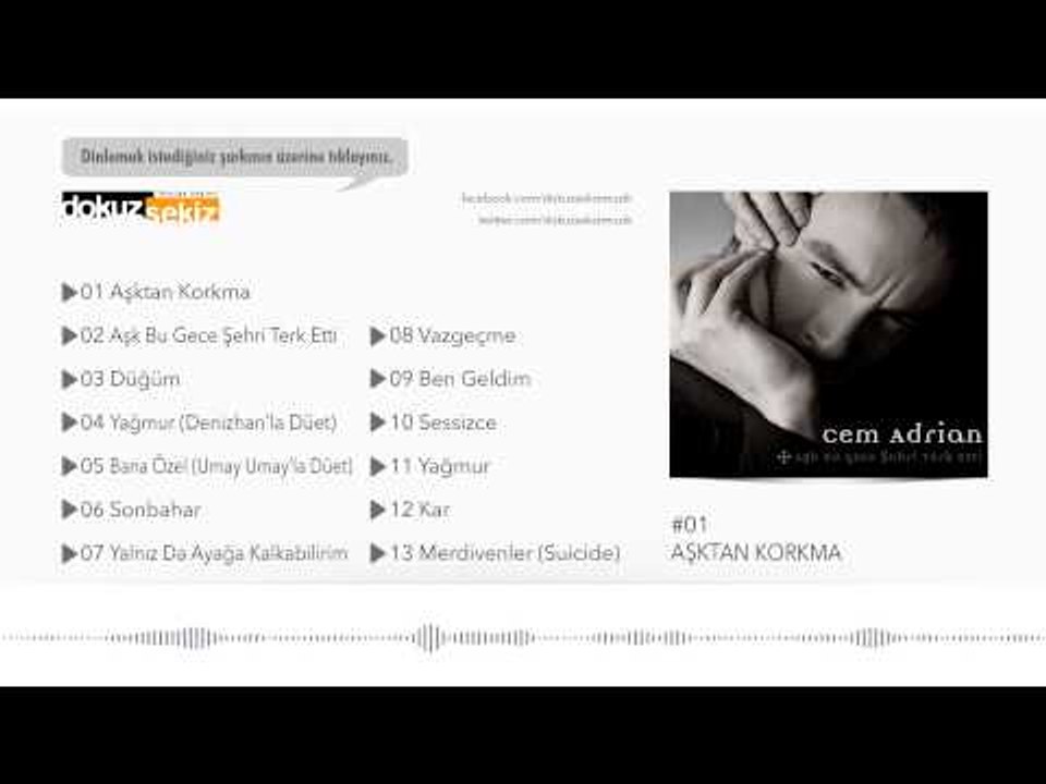 Cem Adrian - Aşktan Korkma (Official Audio)