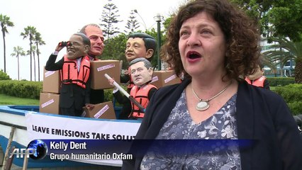 Activistas del clima se disfrazan de presidentes