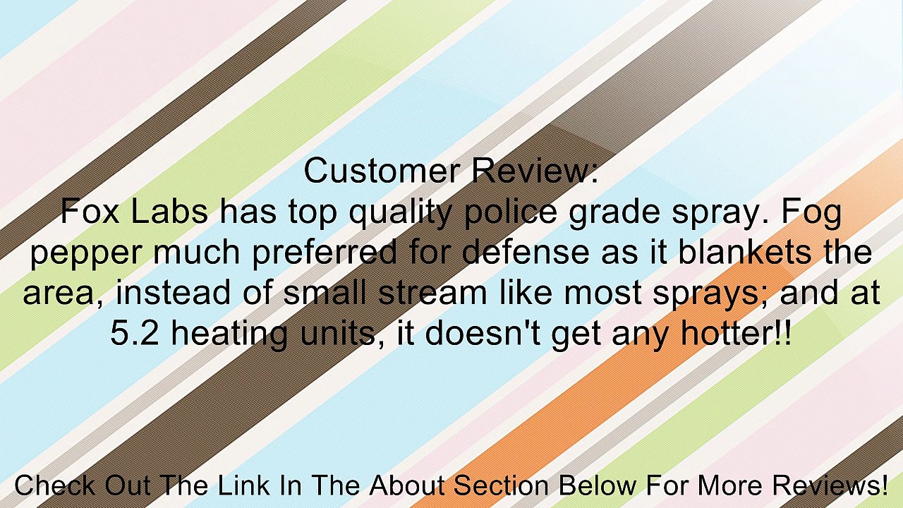 Fox Labs FX-32FMF Mark 4 FireMaster 3oz Heavy Fog Pepper Spray Review