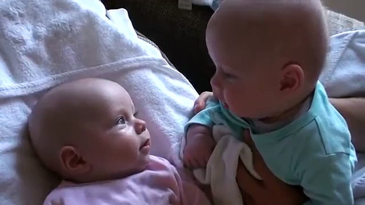 little babies playing
