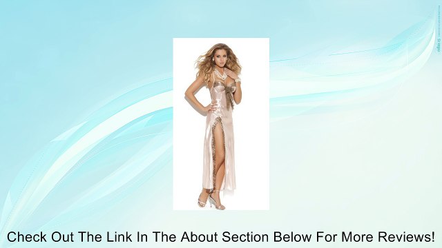 Charmeuse Gown with Lace Trim, Underwire Cups, Adjustable Straps and Side Slit Review