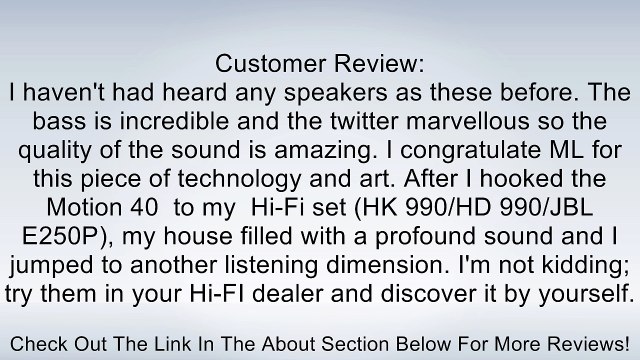 MartinLogan Motion 40 Gloss White Floorstanding Loudspeaker (Each) Review