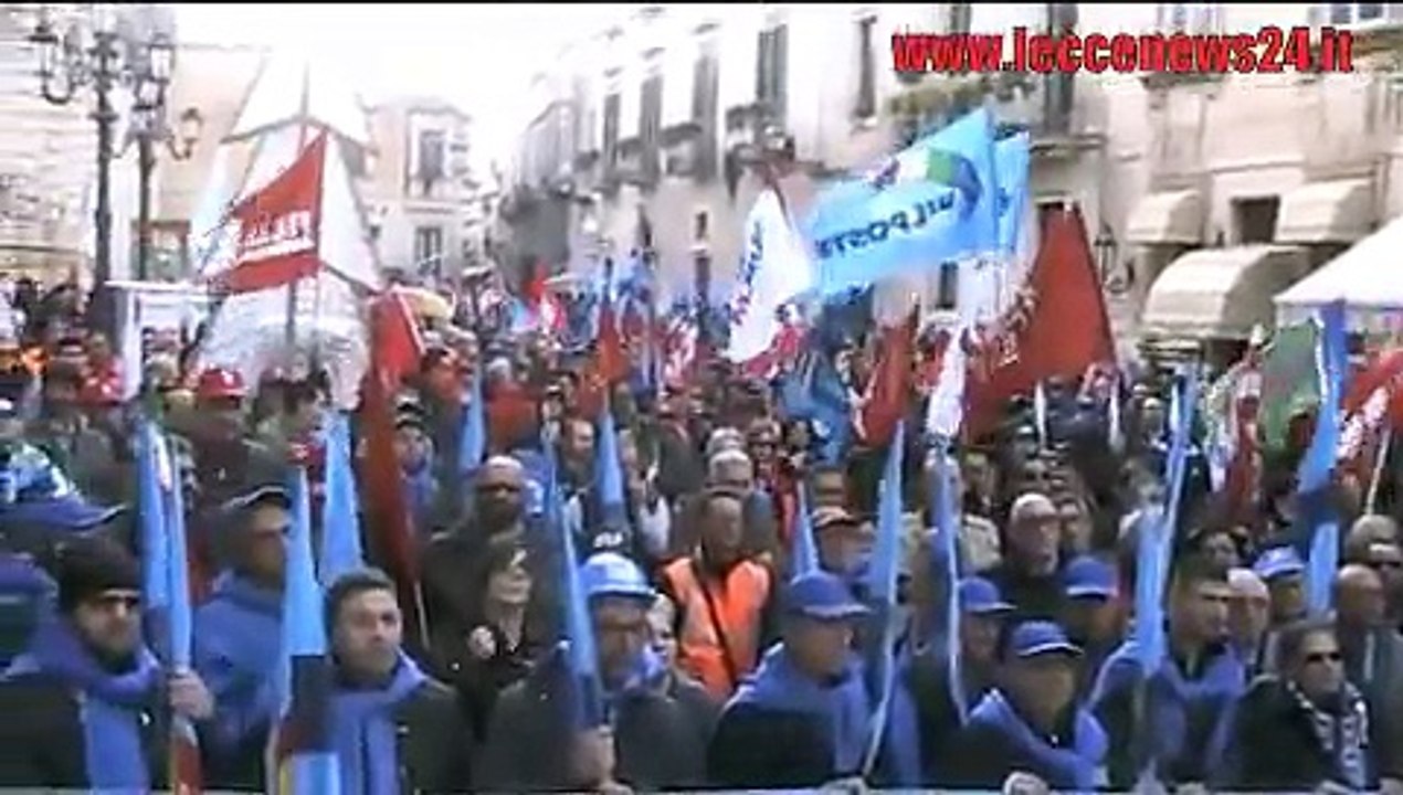 Leccenews24: Sciopero Nazionale Generale, CGIL e UIL in piazza