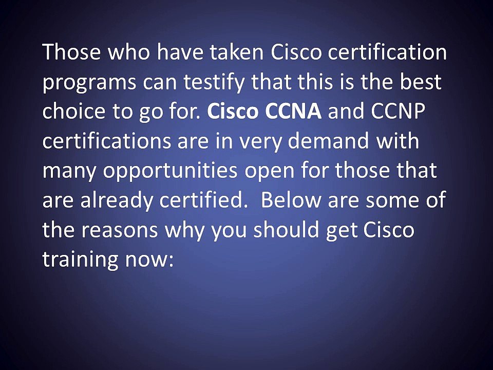 Why Get a Cisco CCNA Certification