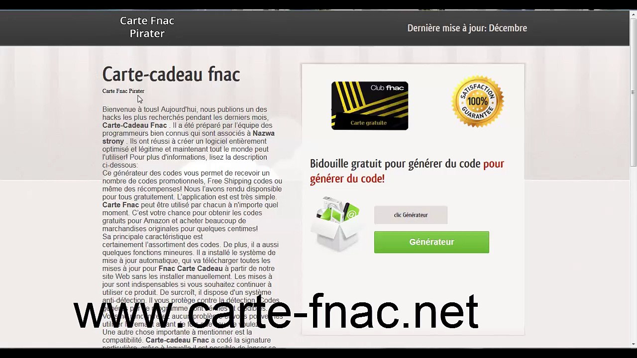 Carte-Cadeau Fnac - video Dailymotion