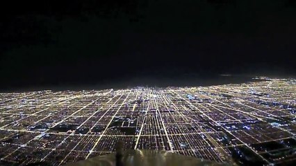 Download Video: Atterrissage nocturne en TIMELAPSE depuis le cockpit d'un avion de ligne - Aéroport international O'Hare de Chicago