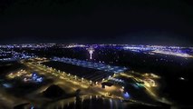 Amazing Night Landing timelapse - Flying over Chicago then landing in Chicago Ohare International Airport Cockpit View