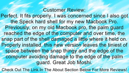 Moshi Palmguard 15-inch Retina Display with Trackpad Protector (99MO012210) Review