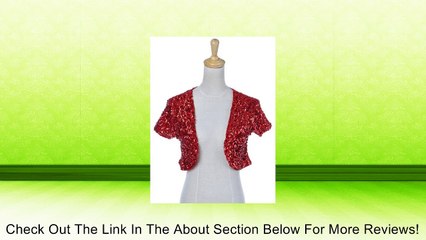 Anna-Kaci S/M Fit Red Super Flashy All Over The Place Sequins Mini Cropped Shrug Review