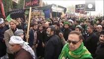 Tight security as millions of Shiite Muslim pilgrims stream into Kerbala, Iraq