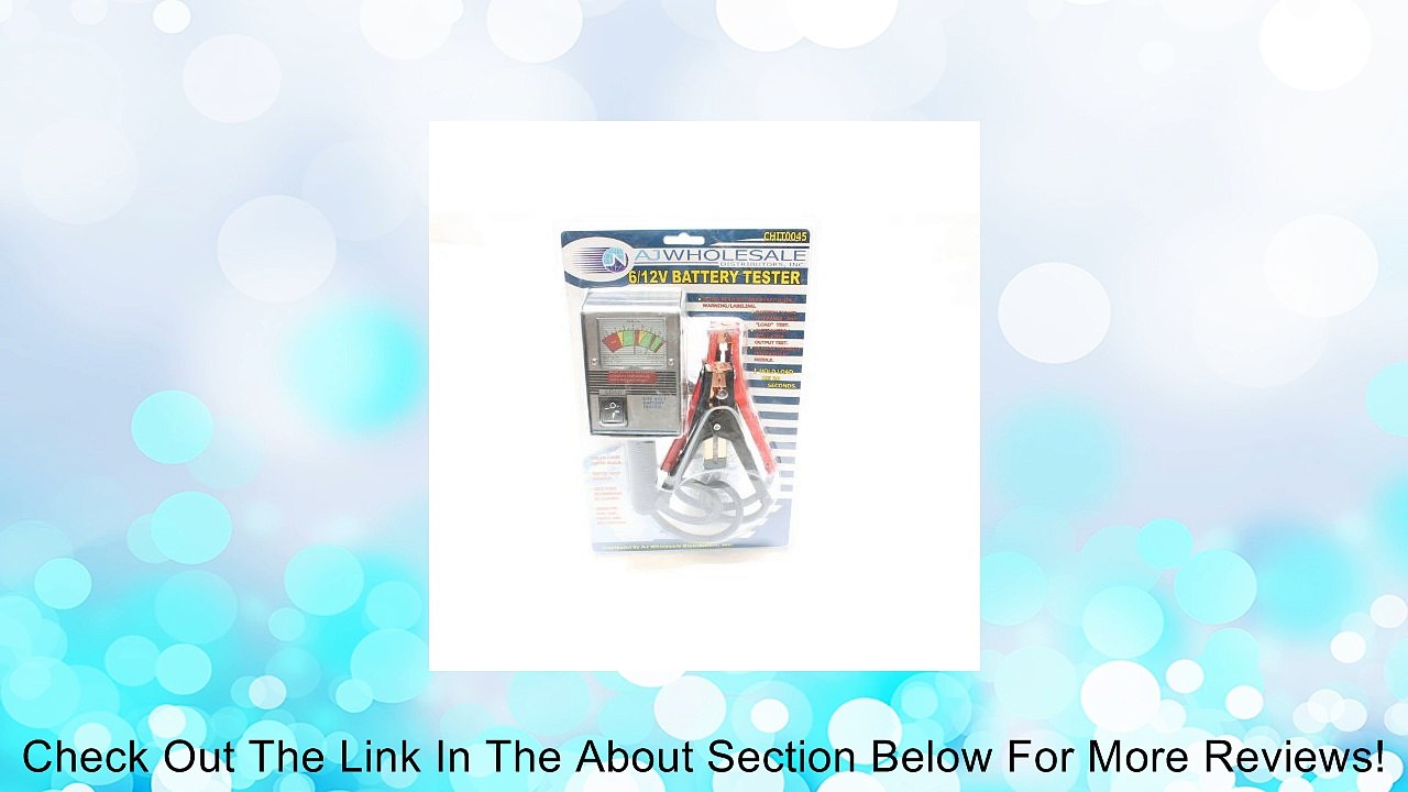 6/12v Diagnostic Battery Tester Alternator/regulator Output Test Load Test Review