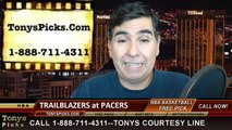 Indiana Pacers vs. Portland Trailblazers Free Pick Prediction NBA Pro Basketball Odds Preview 12-13-2014