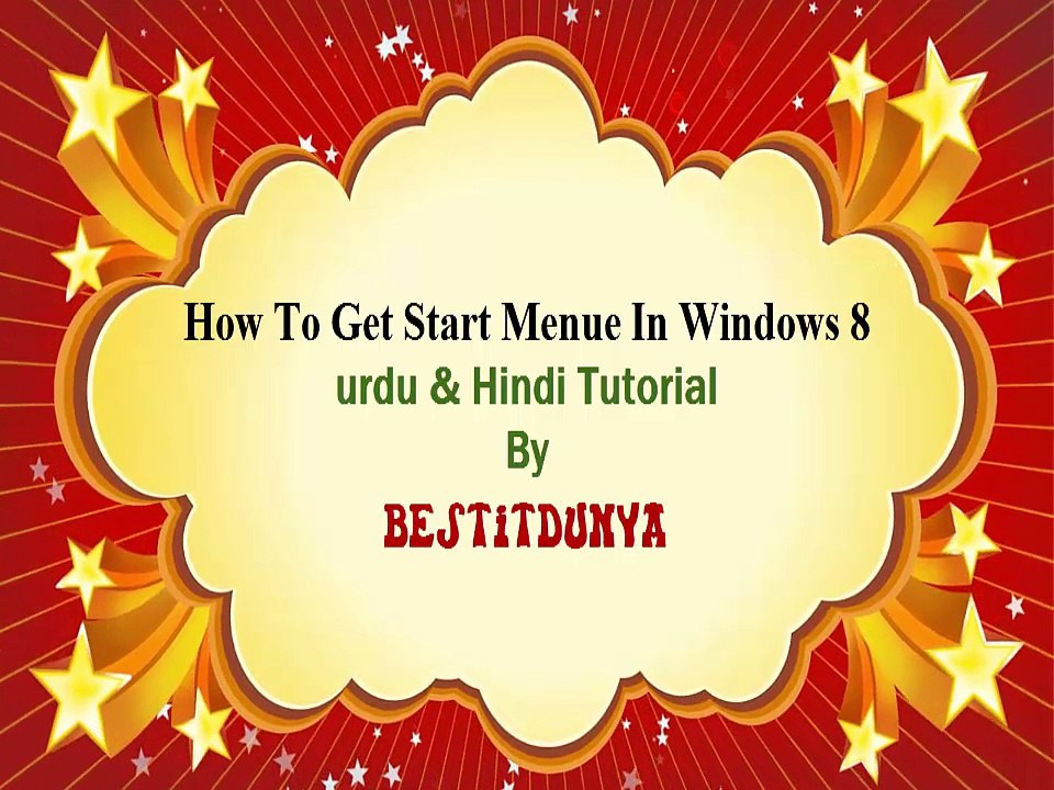 How To Get Start Menue In Windows 8