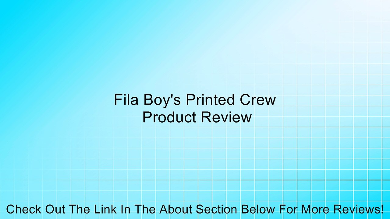 Fila Boy's Printed Crew Review