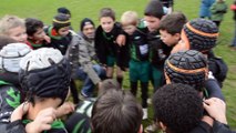 Le BARJO BARJO chanson de l'école de rugby , ce samedi 13/12/2014 après la victoire des U10