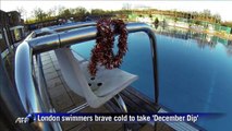 London swimmers brave cold to take 'December Dip'