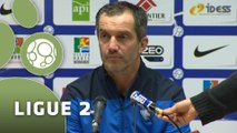 Conférence de presse Havre AC - Stade Lavallois (0-1) : Erick MOMBAERTS (HAC) - Denis ZANKO (LAVAL) - 2014/2015